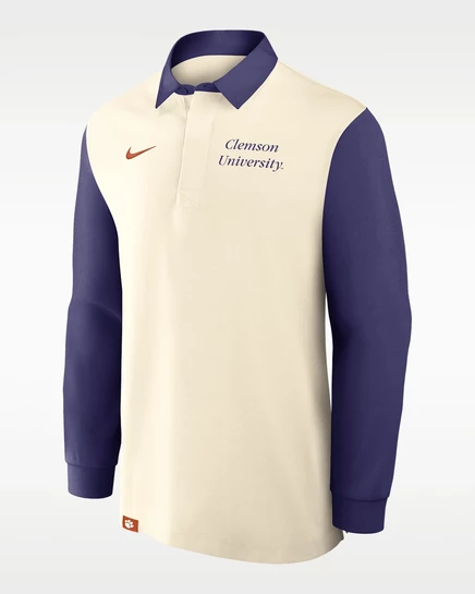 Мужской лонгслив Nike Clemson Rugby, бежевый