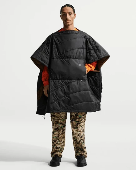 Плед Nike ACG Therma-FIT трансформер, черный/коричневый