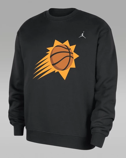 Мужской флисовый свитшот Jordan Phoenix Suns Statement Essentials, черно-белый