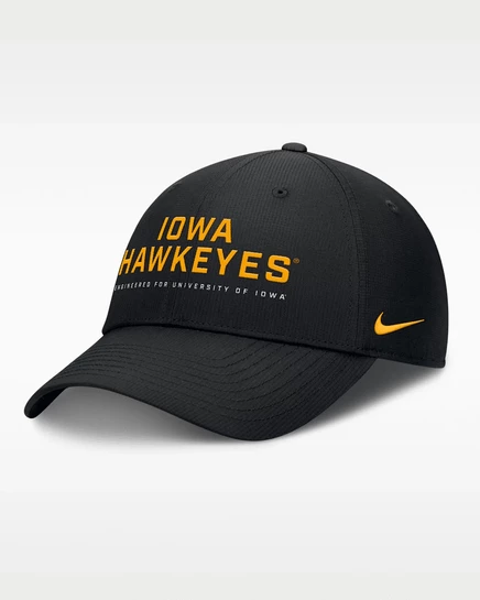 Мужская регулируемая бейсболка Nike Dri-FIT College Iowa On-Field Club Gameday, черная