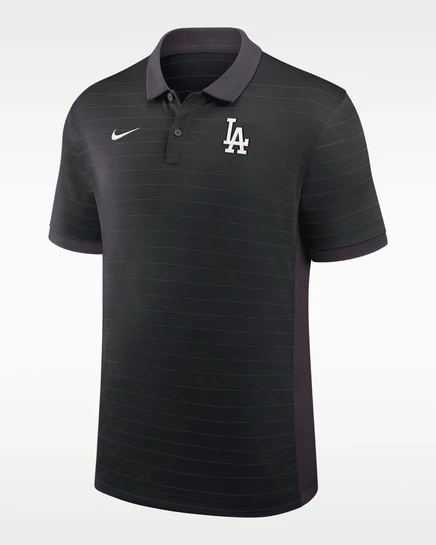 Мужское поло Nike Los Angeles Dodgers Dri-FIT, черное