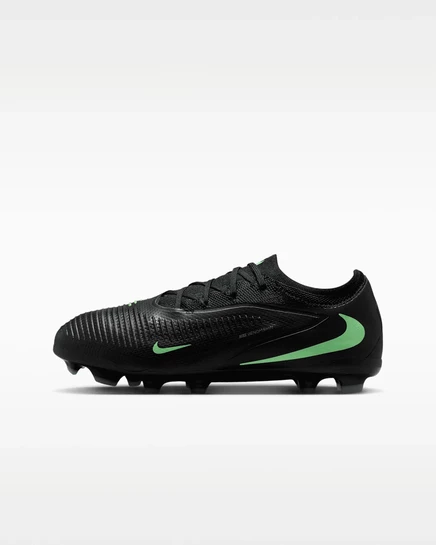 Детские бутсы Nike Phantom 6, чёрные/зелёные
