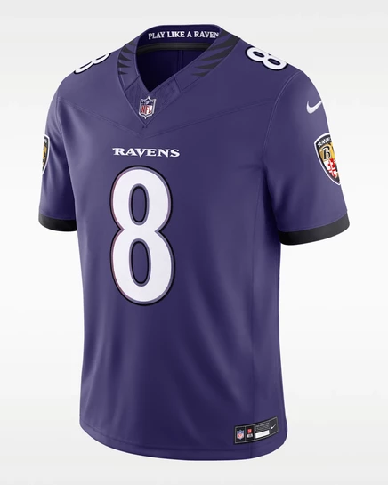 Мужское джерси Nike Lamar Jackson Dri-FIT, фиолетовое