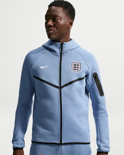 Мужское худи Nike Tech Fleece Windrunner на молнии, сине-белое