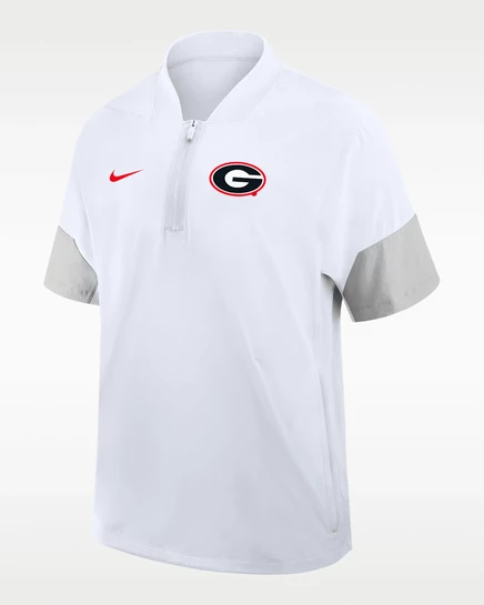 Мужская куртка Nike Georgia Sideline Coach 1/2-zip, белая