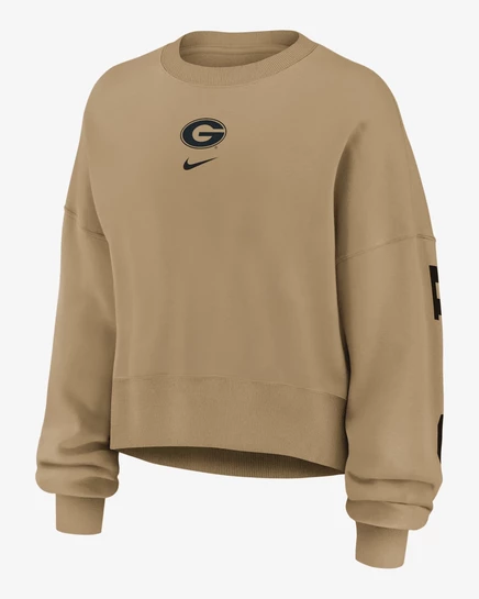 Женский пуловер Nike Georgia Phoenix 2‑Hit Crew, бежевый
