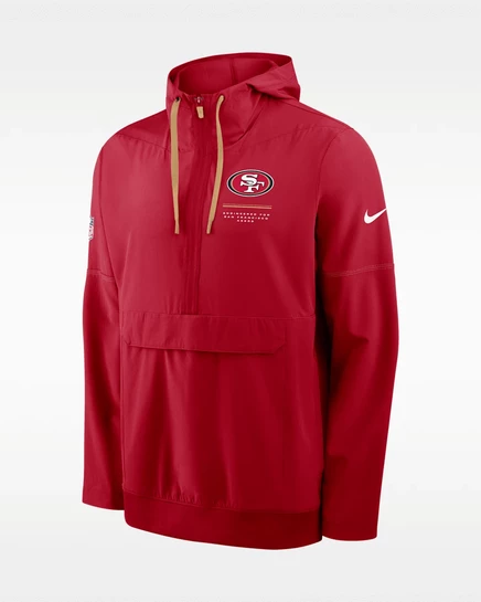 Мужской анорак Nike 49ers Sideline, красный