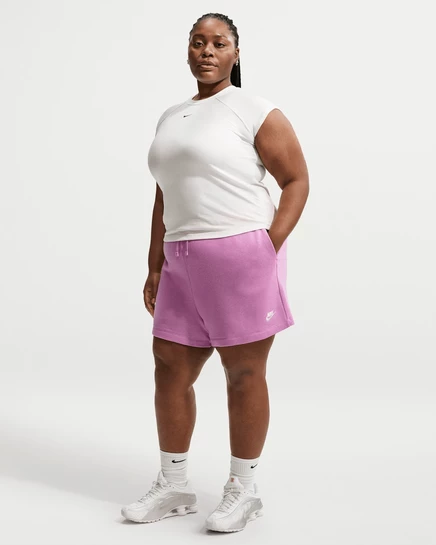 Женские шорты Nike Club, средней посадки, розовые
