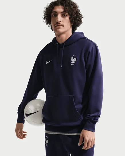 Мужское худи Nike FFF Club из френчтерри, темно-синее/белое