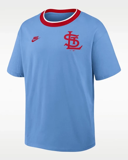Мужская футболка Nike Cooperstown Cardinals, голубая/красная