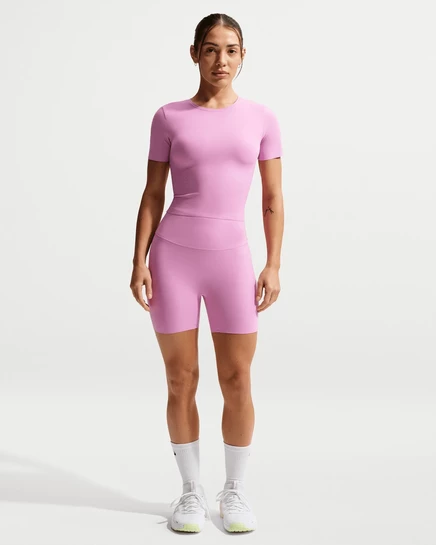 Женские велосипедки Nike Zenvy 5″, розово-белые