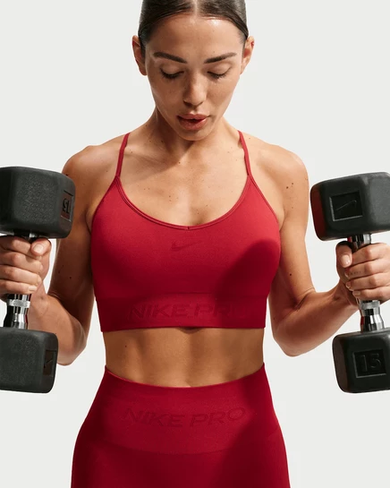 Женский спортивный топ Nike Pro Seamless, красный