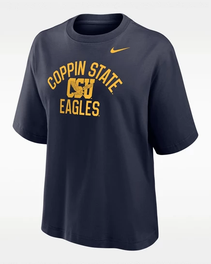 Женская футболка Nike Coppin State, тёмно-синяя