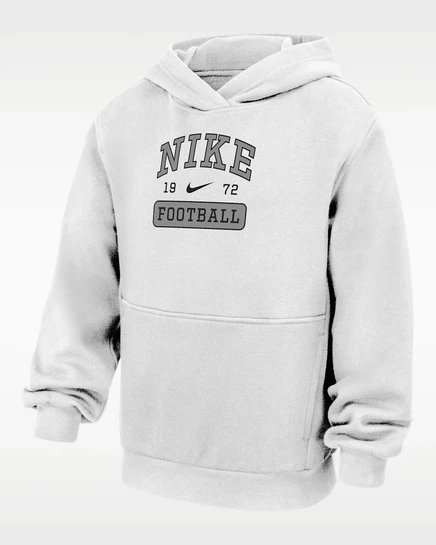 Худи для мальчиков Nike Club Fleece футбольная, белая