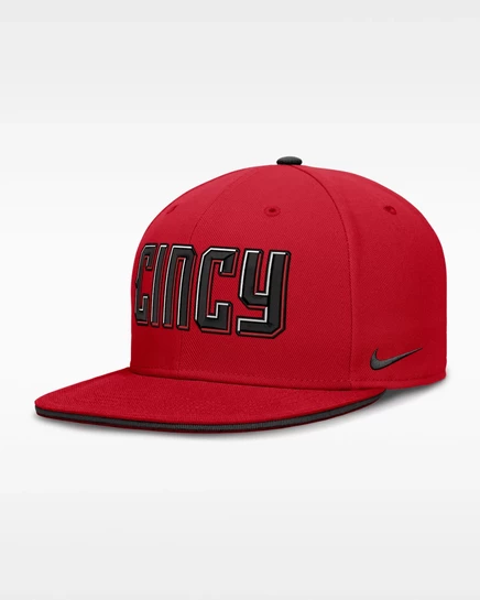 Мужская бейсболка Nike City Connect True Dri-FIT фиттед, красно-черная