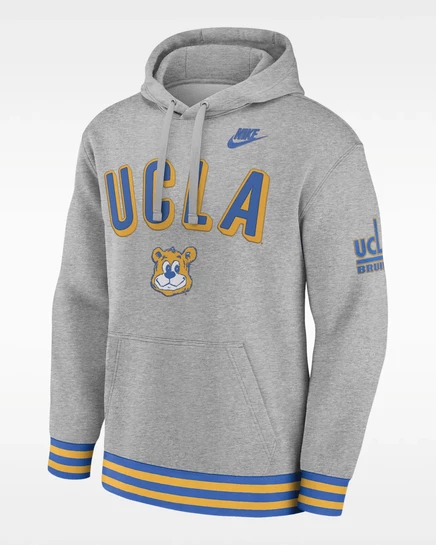 Мужское худи Nike UCLA Legacy Retro, темно-серый меланж