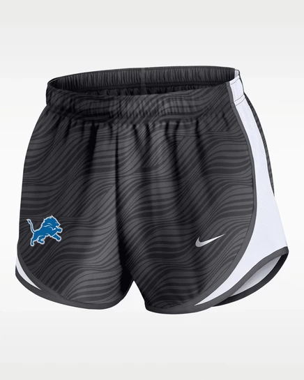 Женские шорты Nike Detroit Lions Tempo, антрацит/белые