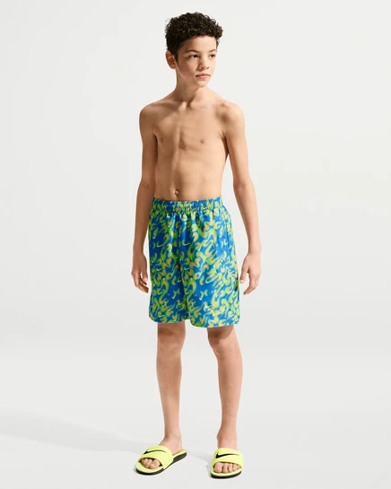 Плавки-шорты для мальчиков Nike Swim Breaker 7″ с вкладышем, голубые