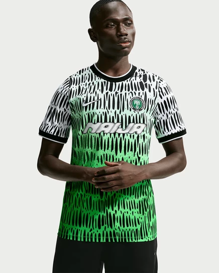Мужская футболка Nike Nigeria x Slawn, черно-белая