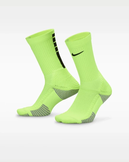Унисекс носки Nike Elite 2.0 с амортизацией и Dri-FIT, лайм/серый/черный
