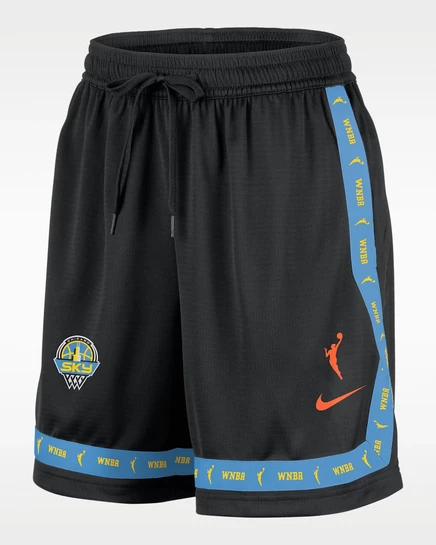 Женские шорты Nike Chicago Sky, черно-оранжевые