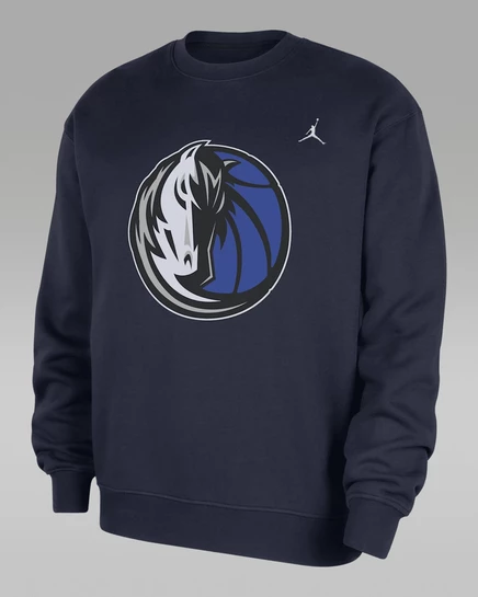 Мужской свитшот Jordan Dallas Mavericks Statement Essentials, тёмно‑синий/белый