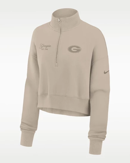 Женский свитшот Nike Georgia Phoenix, укороченный, бежевый