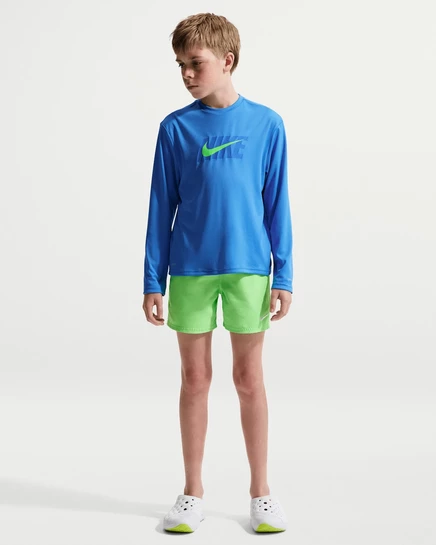 Детская плавательная футболка Nike Swim Hydroguard Dri-FIT UV, голубая