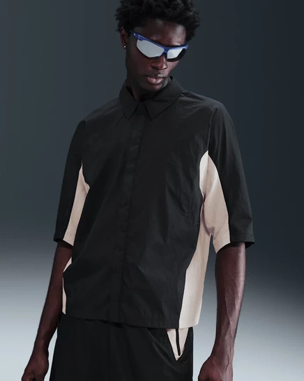 Мужская объемная рубашка Nike Tech из рипстопа, черная