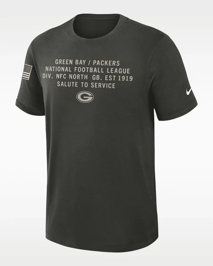 Мужская футболка Nike Green Bay Packers Dri-FIT, темно-зеленая