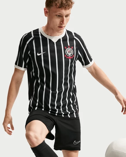 Мужская форма Nike Corinthians 2026/27, чёрная/бежевая