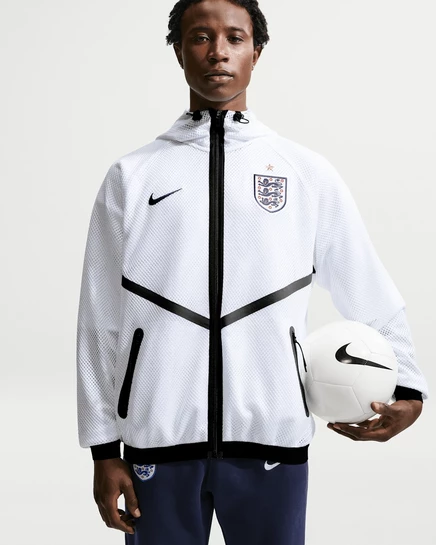 Мужская куртка Nike Dri-FIT England, бело-черная