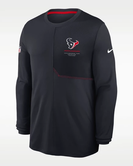 Мужской лонгслив Nike Houston Texans Dri-FIT, тёмно-синий