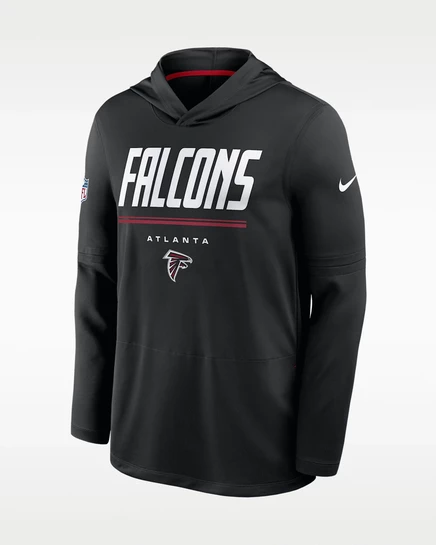 Мужское худи Nike Atlanta Falcons Sideline, черное