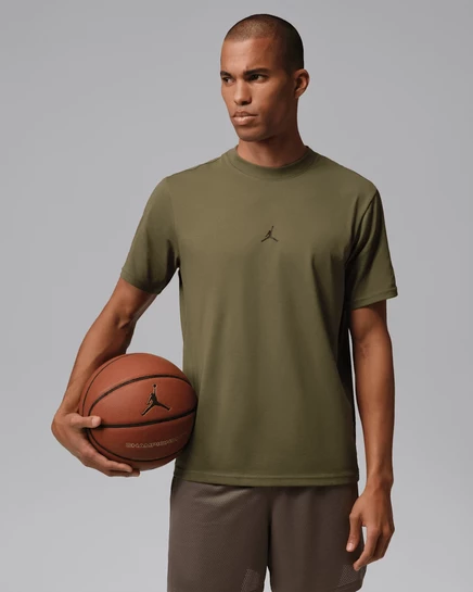 Мужская футболка Jordan Sport Dri-FIT Jumpman, оливково-черная