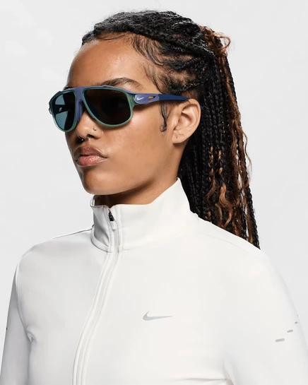 Женские очки Nike Flyfree Infinity зеркальные индиго/лайм