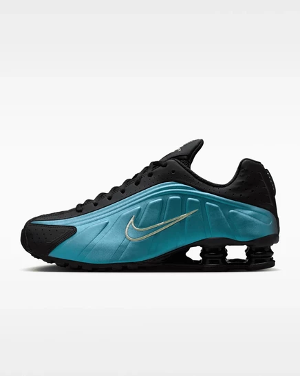 Мужские кроссовки Nike Shox R4, сапфировые/черные/лаймовые