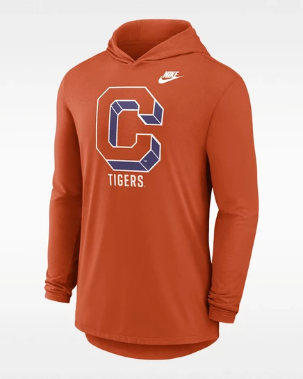 Мужская футболка с капюшоном Nike Clemson Legacy Dri-FIT, оранжевая