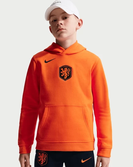 Мальчиковое худи-пуловер Nike Netherlands Club, оранжевое