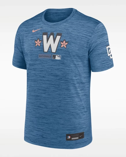 Мужская футболка Nike City Connect Washington Nationals Velocity Dri-FIT, темно-синяя