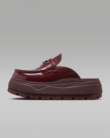 Женские мюли Air Jordan Mule, темно-красные/бордовые/серебристые