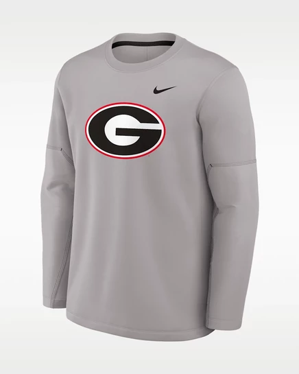 Мужской лонгслив Nike Georgia Coaches, серо-черный