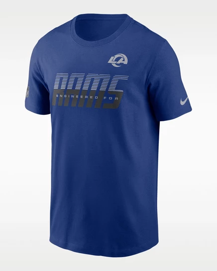 Мужская футболка Nike Los Angeles Rams Sideline Team Issue Dri-FIT, королевский синий