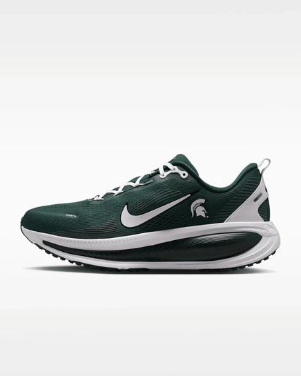 Кроссовки Nike Vomero 18 Michigan State, зелено-черно-белые
