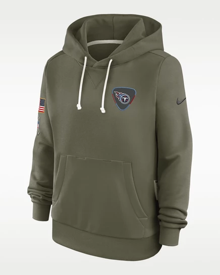 Женское худи Nike Salute to Service Dri-FIT Titans, оливковое