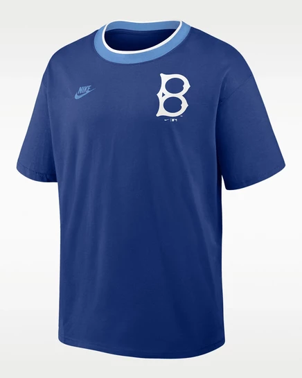Мужская футболка Nike Brooklyn Dodgers Cooperstown, сине-голубая