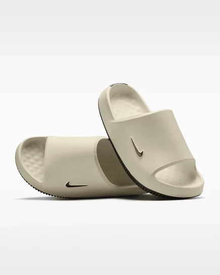 Мужские шлепанцы Nike Calm, кремово-серо-черные