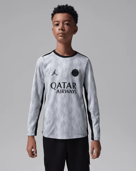 Детская предматчевая футболка Nike PSG Academy Pro Night, серый/черный