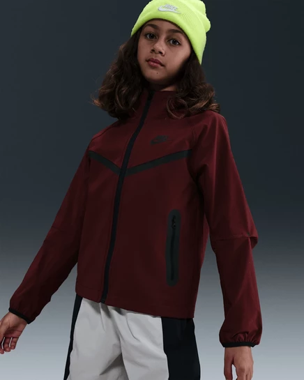 Мальчиковая куртка Nike Tech, темно-красная/черная
