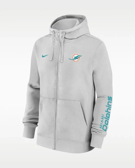 Мужское худи Nike Miami Dolphins Club, серое